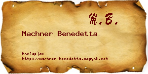 Machner Benedetta névjegykártya